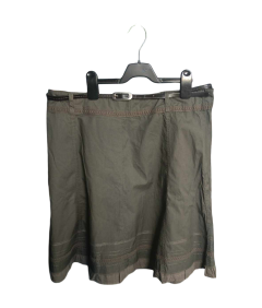 zero Spódnica Midi Wygodna Stylowa z Paskiem Zielona Rozmiar 44