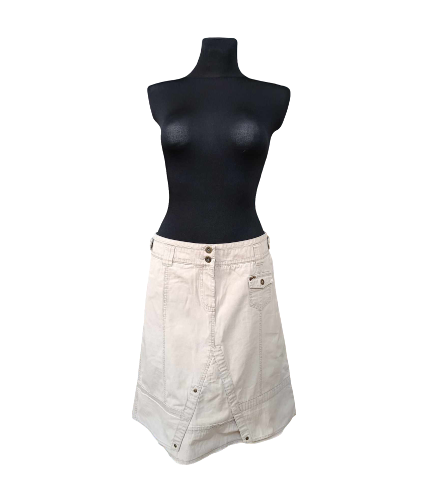 Tom Tailor Midi krilo Udobno 100% bombaž Bela Velikost 38