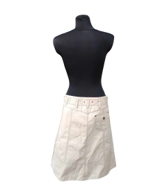 Tom Tailor Midi krilo Udobno 100% bombaž Bela Velikost 38