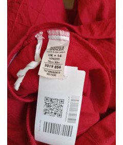 Marks&Spencer Spódnica Midi Wygodna Stylowa  Czerwona Rozmiar 42