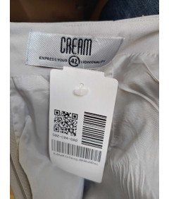 Kremasta midi krilo udobno elegantno elegantno belo velikost 42