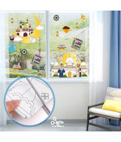 DPKOW Kreatywny Obrus do Kolorowania na Ramadan, 180 x 120 cm