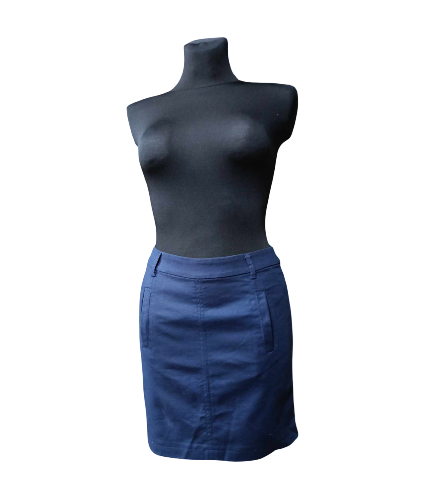 ESPRIT Spódnica Midi Stylowa Elegancka z Kieszeniami Granatowa 32