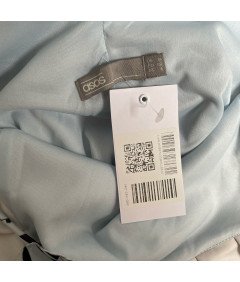 ASOS Sukienka Przed Kolano Odkrytymi Ramionami Falbankami Niebieska 38