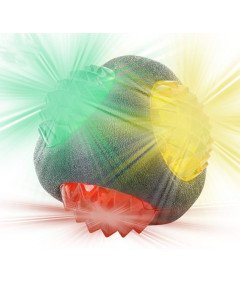 Svetleča pasja žoga z bodicami za prinašanje Interaktivna igrača za skakanje