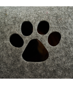 Lair Cat tunnel Pontoon Felt house Grey 70x25x65 cm Longitudinal Toy