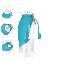 Steklenica za vodo za pse Bidon Drinker Collapsible Bowl Walking 550 ml Tourist