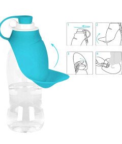 Steklenica za vodo za pse Bidon Drinker Collapsible Bowl Walking 550 ml Tourist