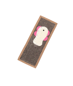 Kartonski praskalnik za mačke Kartonska igrača Fish Lair 37x12x5 cm Horizontalni ležalnik