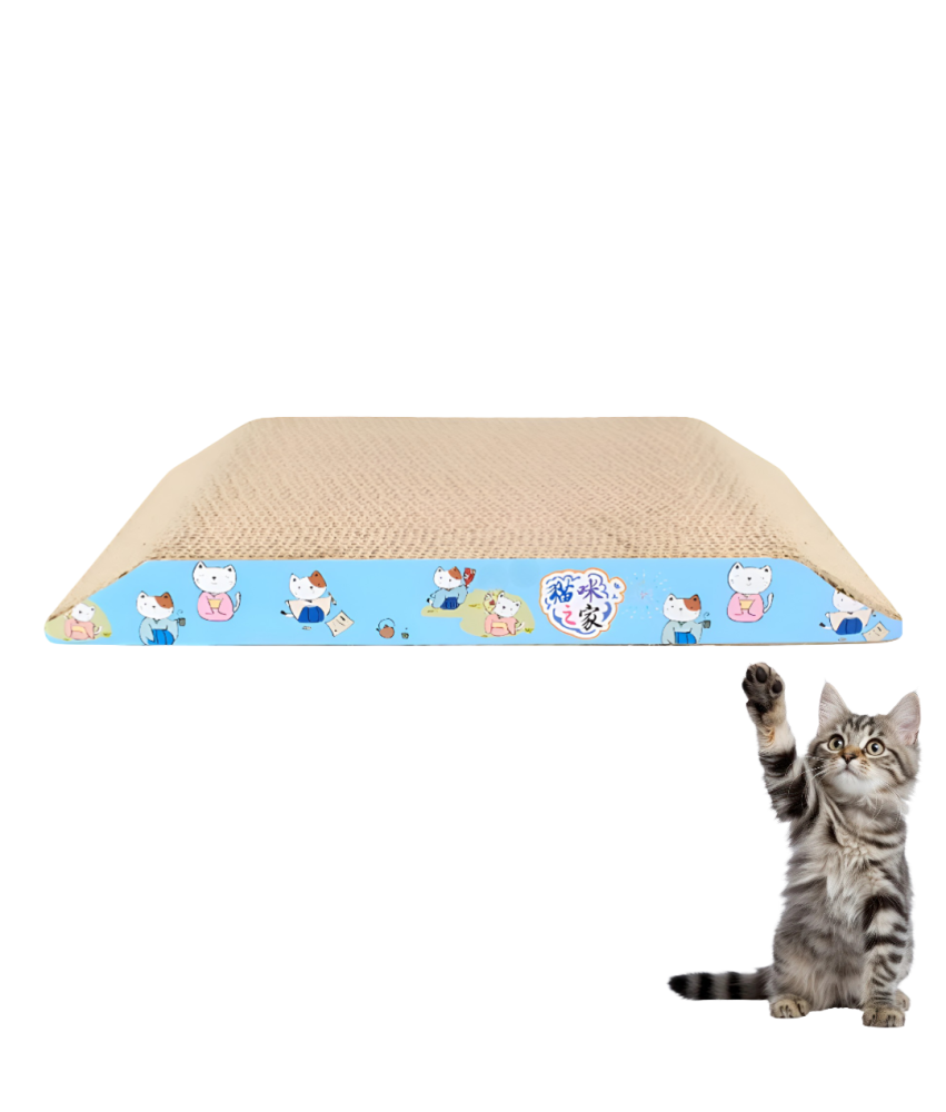 Drapak dla Kota Kartonowy Tekturowy Zabawka Legowisko Fala 22x36x4 cm Leżak Poziomy