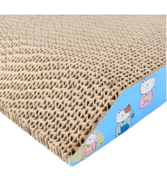 Kartonski praskalnik za mačke Kartonska igrača Lair Wave 22x36x4 cm Vodoravni ležalnik