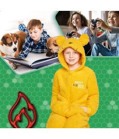 Kigurumi Za otroke 9-10 let Topla obleka Winnie the Pooh motiv