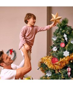 Božično drevo baubles Božič Rdeča Bela 40 kosov