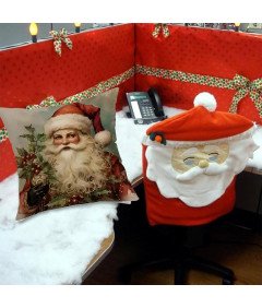 Poszewka Na Poduszkę Na Boże Narodzenie z Świętym Mikołajem 45 x 45 cm