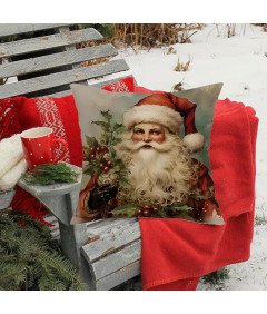 Poszewka Na Poduszkę Na Boże Narodzenie z Świętym Mikołajem 45 x 45 cm