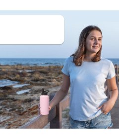 Steklenica za vodo Bidon iz nerjavečega jekla z dvojno steno roza 700ml