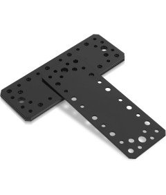 Łączniki Płytkowe do Mebli Naprawcze Płaskie Czarne 180 x 65 mm 4 szt