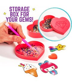 GirlZone Zestaw do Haftu Diamentami Rękodzieło DIY 2000 Klejnotów 5D