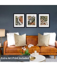 Zestaw 3 Ramki na Zdjęcia z Wymiennymi Obrazami 29 x 36 cm Czarne