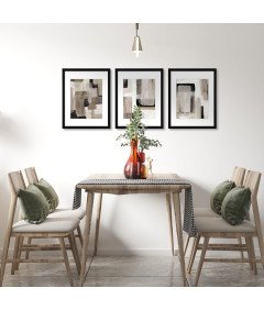 Zestaw 3 Ramki na Zdjęcia z Wymiennymi Obrazami 29 x 36 cm Czarne