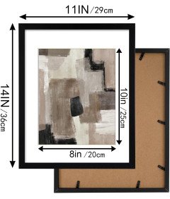 Zestaw 3 Ramki na Zdjęcia z Wymiennymi Obrazami 29 x 36 cm Czarne