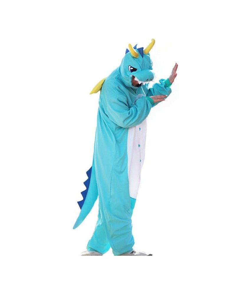 Męska Piżama Kigurumi Cosplay Smoka Niebieski Rozmiar M 158-168 cm