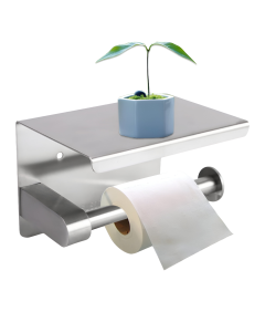 Držalo za toaletni papir Kopalniška stenska polica Brushed Silver Steel