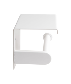 Uchwyt na Papier Toaletowy Ścienny do Łazienki Półka Stal Nierdzewna Biały Wieszak