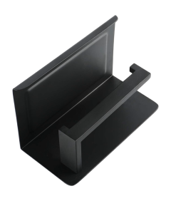 Držalo za toaletni papir Kopalnica Wall Mount s polico Matt Steel Black Hanger