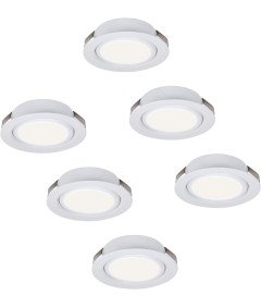 HCFEI Komplet 6 ultra ploščatih mini reflektorjev, 3W, 230V, nevtralno bele barve