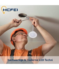 HCFEI Komplet 6 ultra ploščatih mini reflektorjev, 3W, 230V, nevtralno bele barve