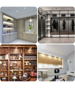 HCFEI Komplet 6 ultra ploščatih mini reflektorjev, 3W, 230V, nevtralno bele barve