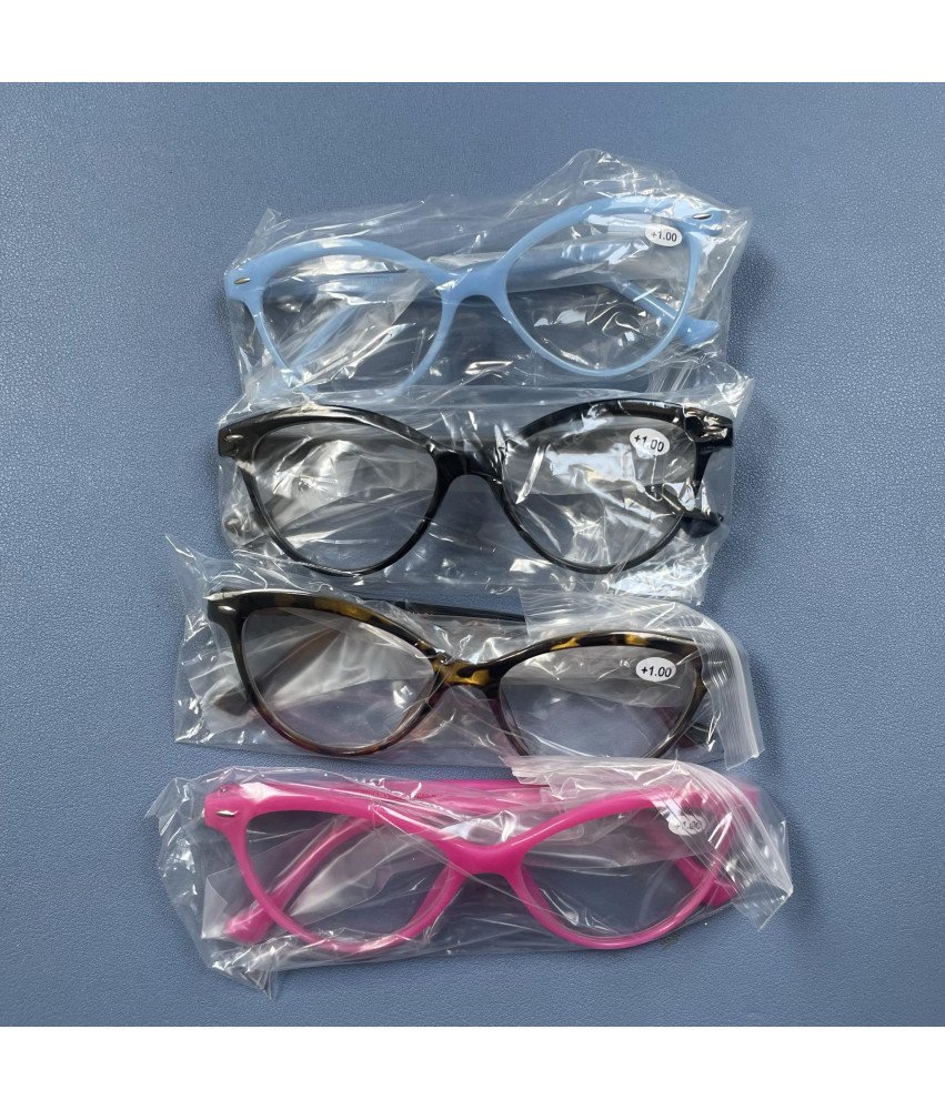 MODFANS Ženska očala za branje ,+1,00 - različne barve, 4 kosi