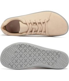 FUSHITON Unisex Trampki Sznurowane Beżowe Rozmiar 41