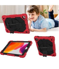 Etui do iPad 9/8/7 10.2” z Podstawką i Paskiem na Ramię Czerwone