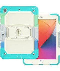 Etui do iPad 9/8/7 10.2" z Podstawką i Paskiem na Ramię Zielone