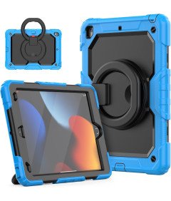 Etui za iPad 9/8/7 10.2” s Stojalom in Naramnico Modro