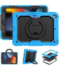 Etui za iPad 9/8/7 10.2” s Stojalom in Naramnico Modro