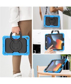 Etui za iPad 9/8/7 10.2” s Stojalom in Naramnico Modro