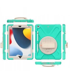 Etui za iPad 9/8/7 10,2” s stojalom in naramnico, mint barve