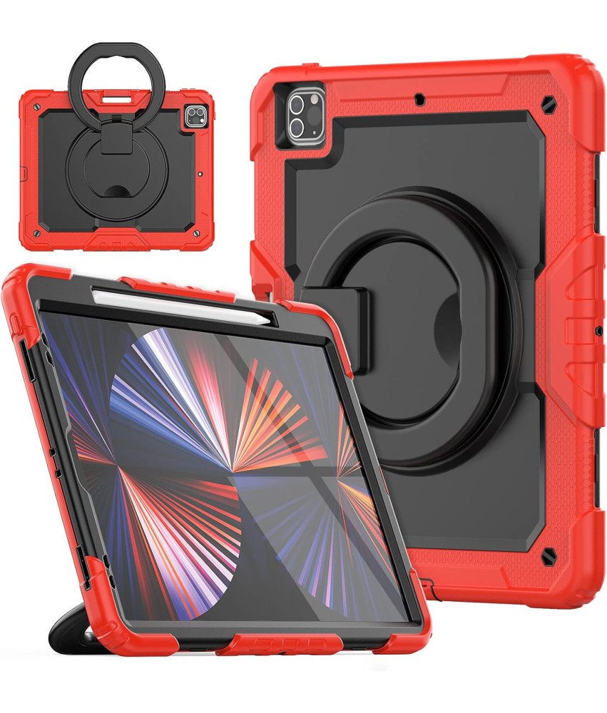 Etui do iPad Pro 11” z Obrotową Podstawką i Miejscem na Rysik Czerwone