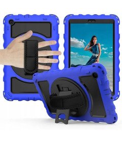 Etui za Samsung Galaxy Tab A7 10,4" z naramnim pasom, modro