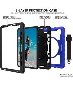 Etui do Samsung Galaxy Tab A7 10,4" z Paskiem na Ramię Niebieskie