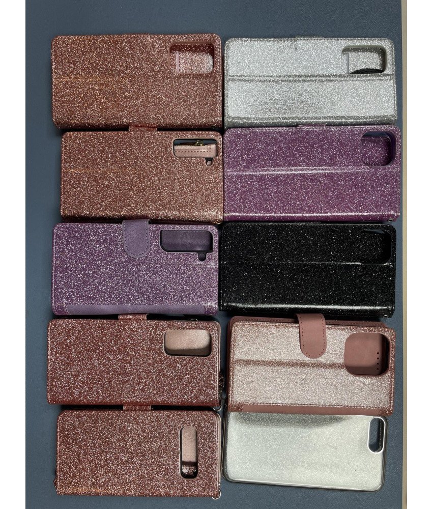 Komplet 10 ohišij za telefon z bleščicami - mešanica blagovnih znamk in modelov