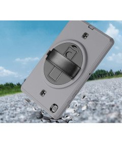 Etui za Samsung Galaxy Tab A7 10.4" z naramnim pasom, sivo.