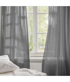 TOPIC Zasłowa z Woalu na Przelotkach Ciemnoszara 245 x 140 cm