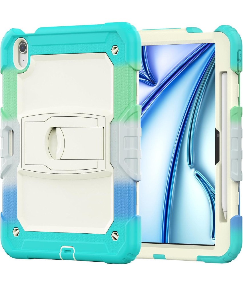 Etui do iPad Pro 11/Air 5/4 z Podstawką i Paskiem na Ramię Zielone