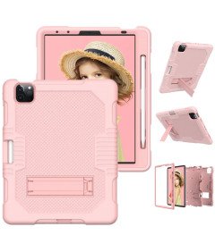 Etui do iPad Pro 5/4/3 12.9" z Podstawką i Miejscem na Rysik Różowe