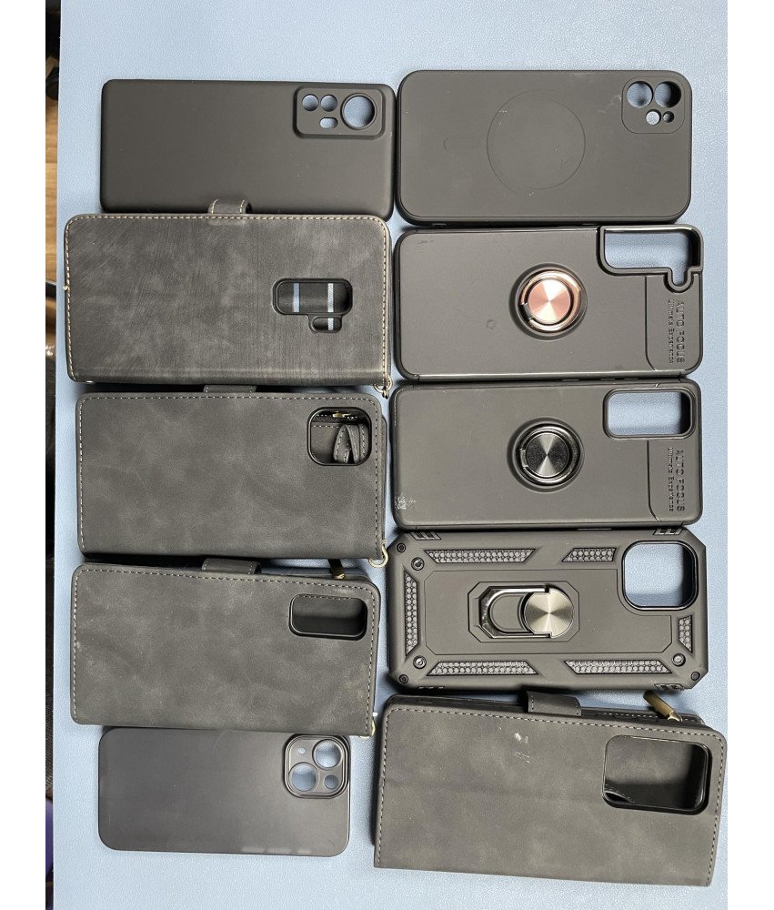 Zestaw 10 Czarnych Etui na Telefony - Mix Marek oraz Modeli