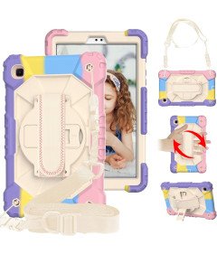 Ovitek za iPad 9.7” 2018/2017 s Stojalom in Barvnim Ramenskim Pasom